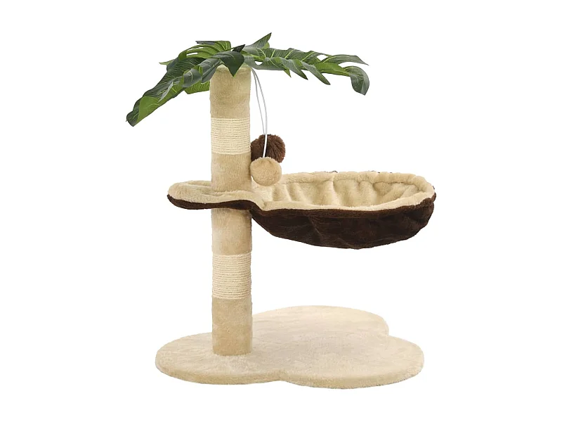 Garden Furniture -  Arbre à chat avec griffoir en sisal 50 cm Beige et Marron