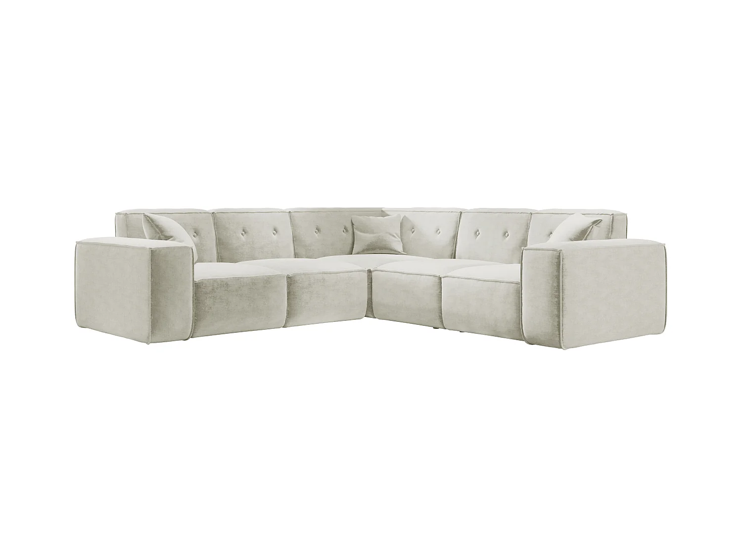 Canapé d'angle PULA, tissu Perfect Harmony, beige