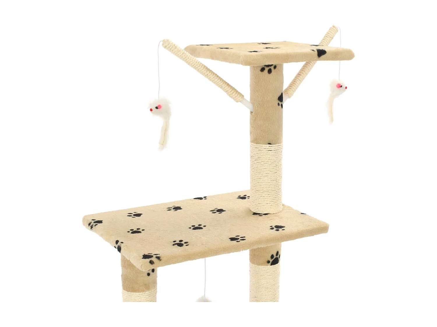 Nohr  Kattenkrabpaal met sisal krabpalen 138 cm pootafdrukken beige