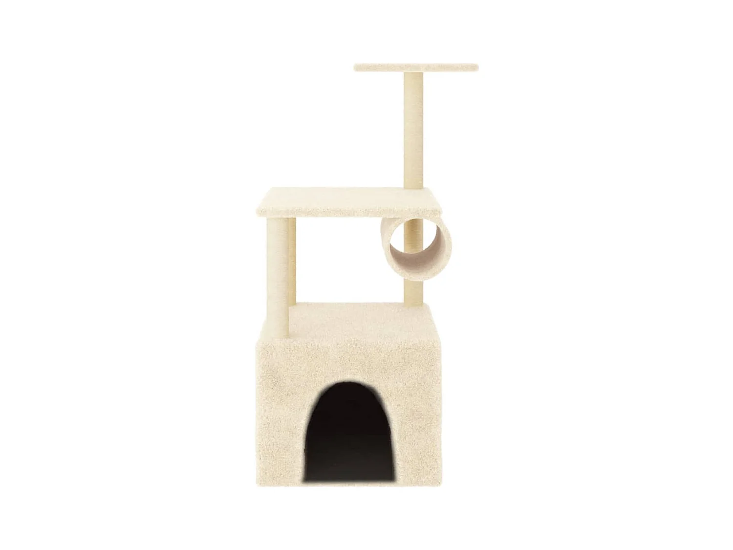 Tromsø  Arbre à chat avec griffoirs en sisal crème 109,5 cm