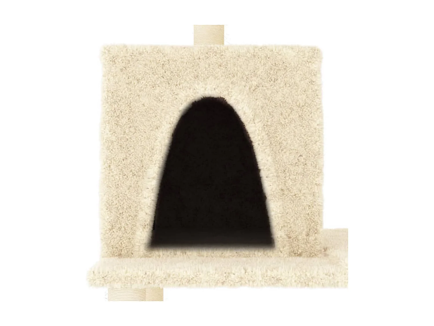 Bekk  Arbre à chat avec griffoirs en sisal Crème 167 cm