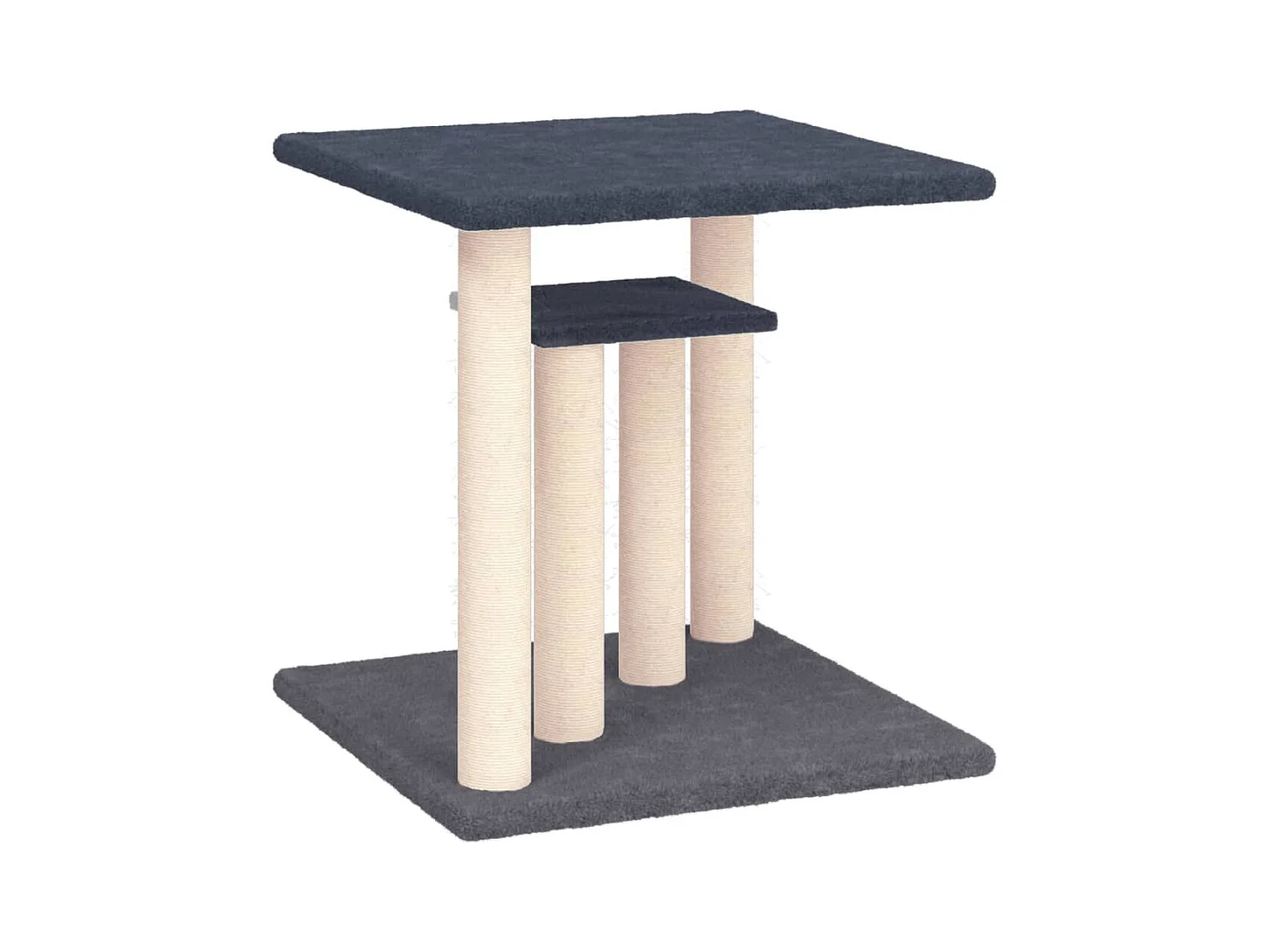 Lucien-Paul-Francis  Postes rascadores para gatos con plataformas gris oscuro 50 cm