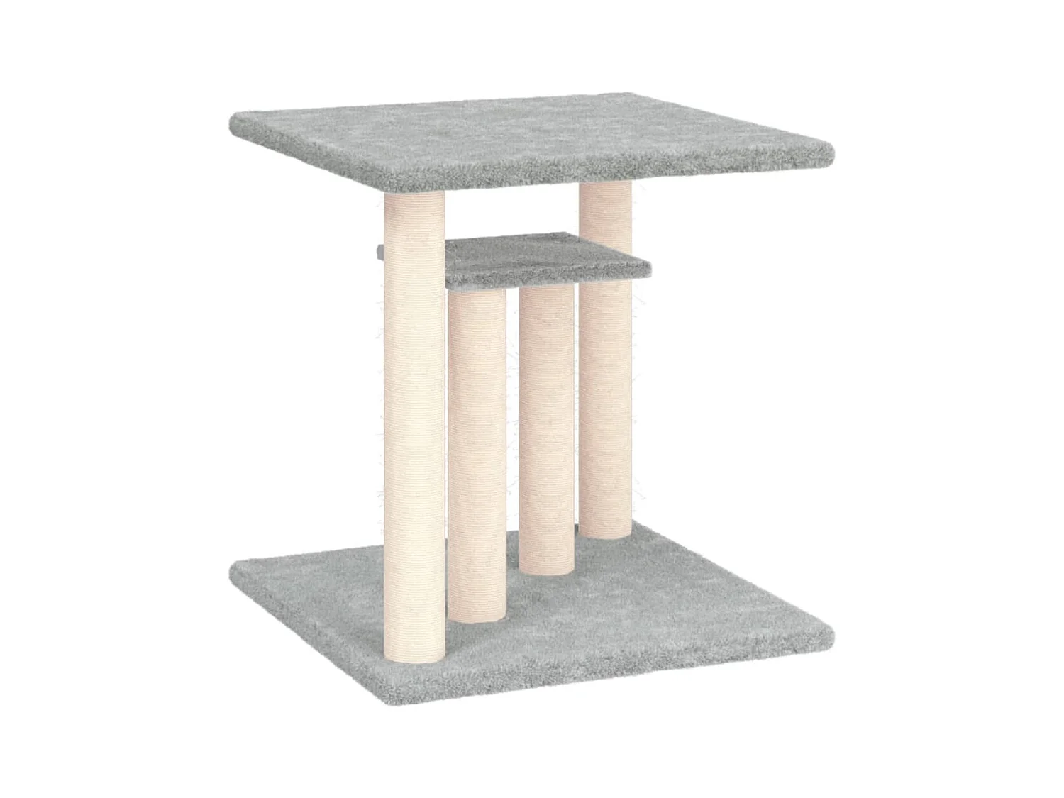 Lucien-Paul-Francis  Postes rascadores para gatos con plataformas gris claro 50 cm