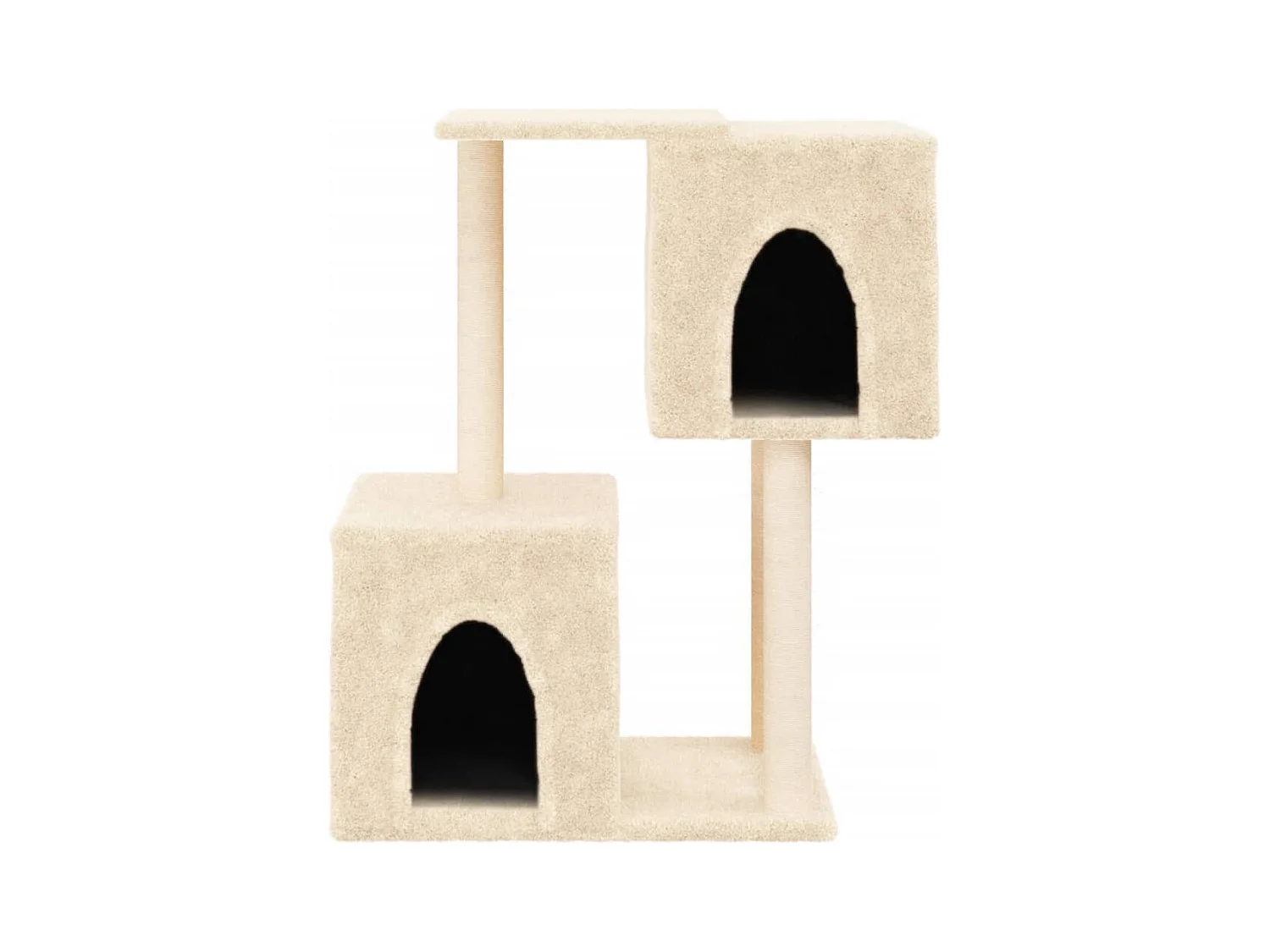 Leanna  Arbre à chat avec griffoirs en sisal Crème 86 cm