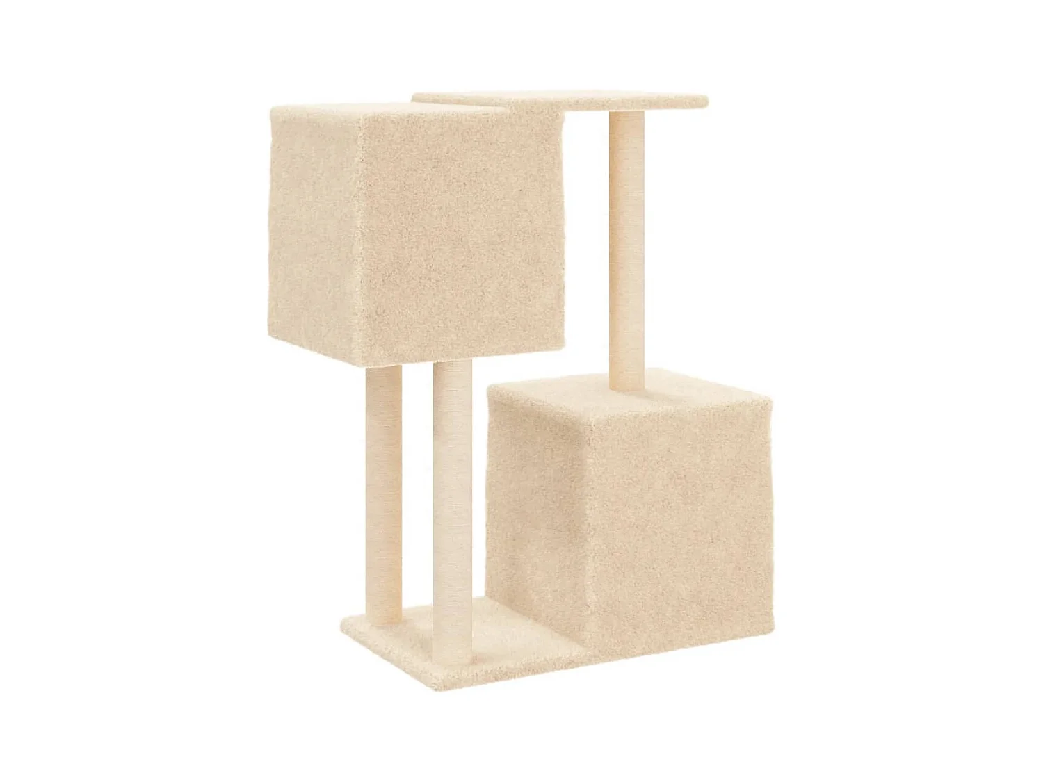 Leanna  Arbre à chat avec griffoirs en sisal Crème 86 cm