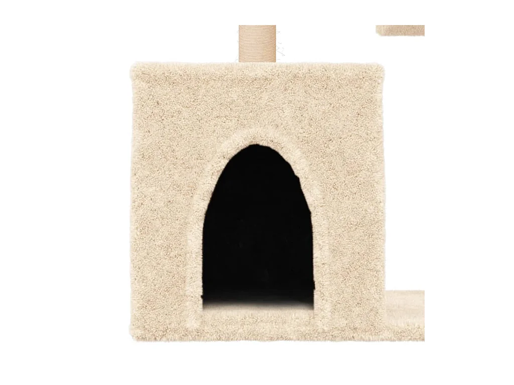 Leanna  Arbre à chat avec griffoirs en sisal Crème 86 cm