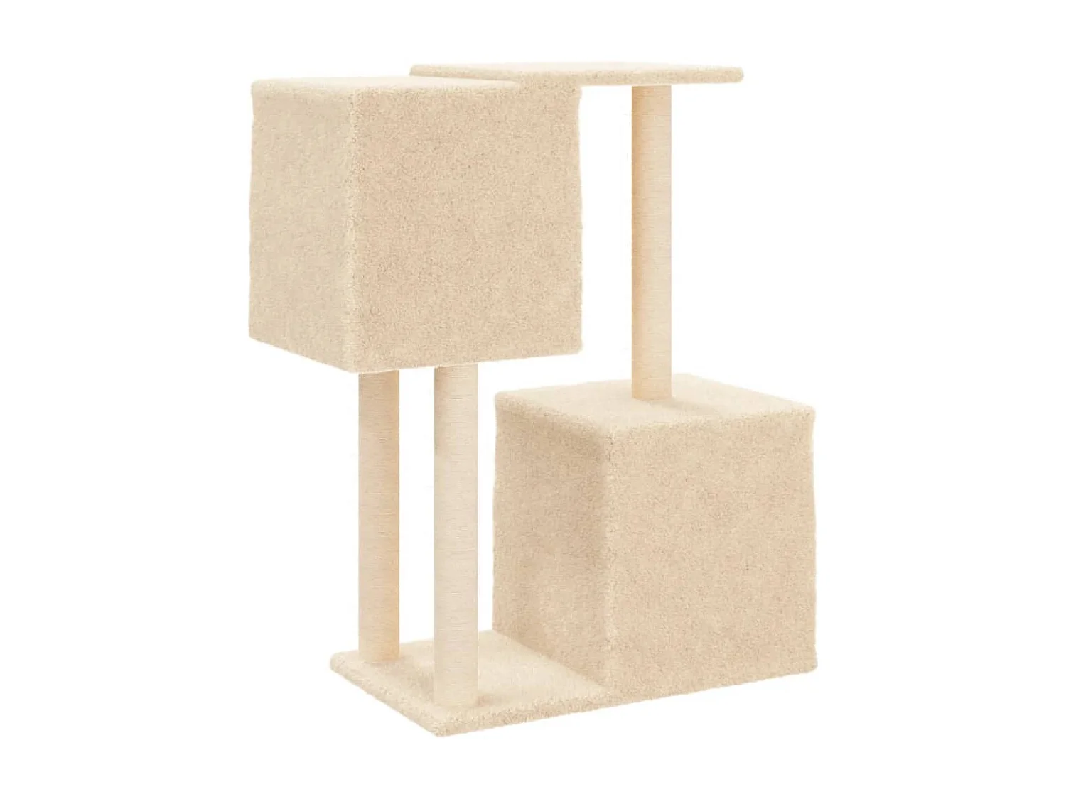 Leanna  Arbre à chat avec griffoirs en sisal Crème 86 cm