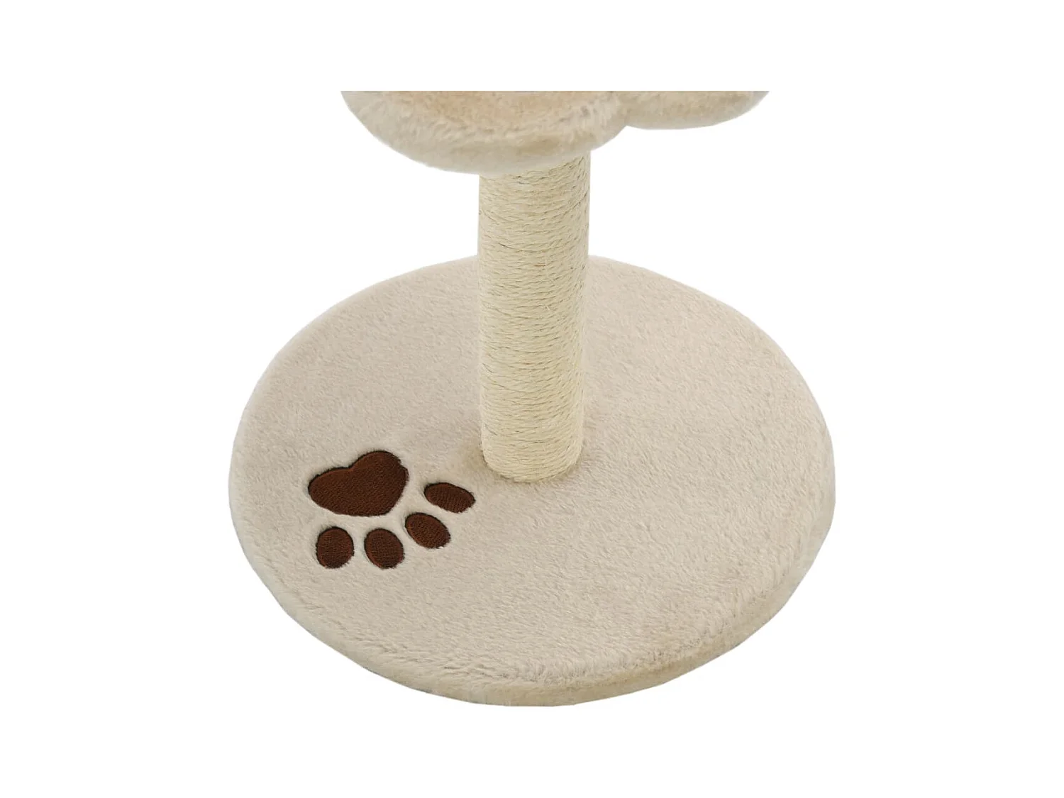 Runi  Arbre à chat avec griffoir en sisal 40 cm Beige et Marron