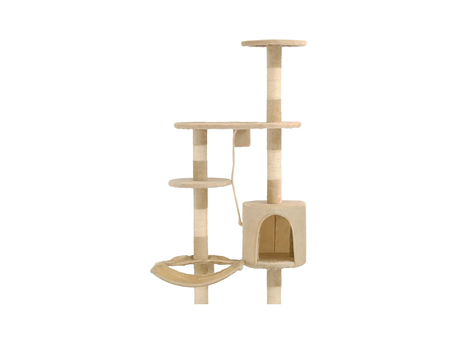 Pilnar  Arbre à chat avec griffoirs en sisal Montage mural 194 cm Beige