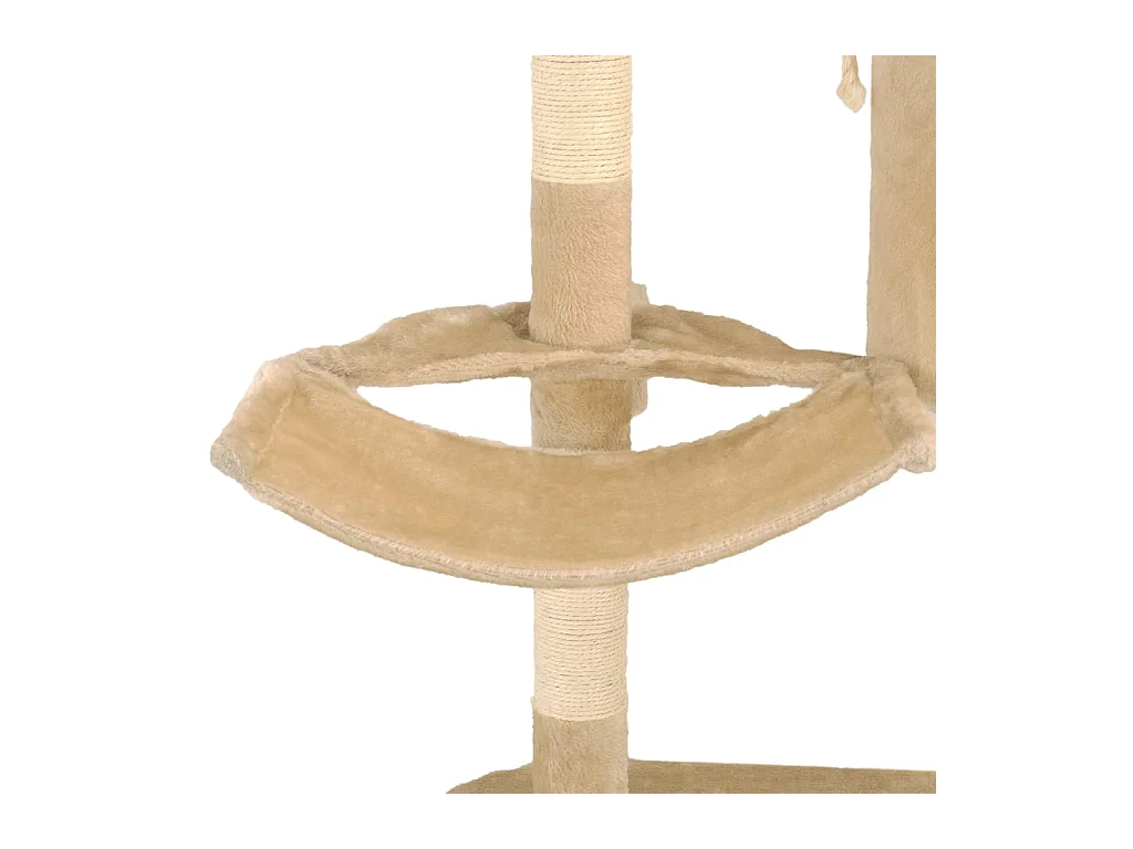 Pilnar  Arbre à chat avec griffoirs en sisal Montage mural 194 cm Beige