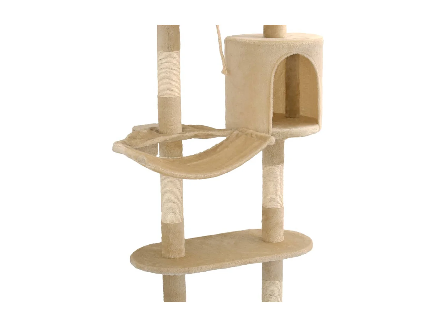 Pilnar  Kattenkrabpaal met sisal krabpalen wandmontage 194 cm beige