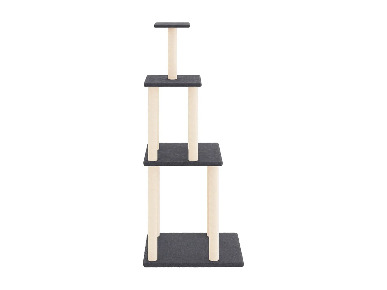 Sophie-Charlotte  Arbre à chat avec griffoirs en sisal gris foncé 149 cm