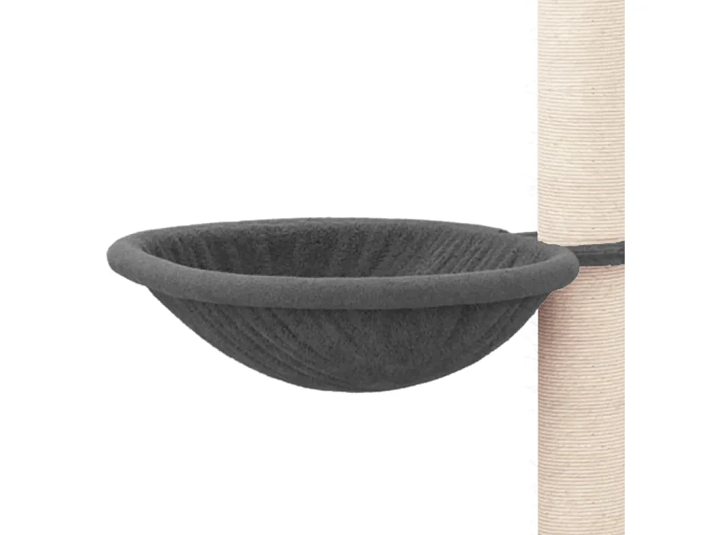 Voorburg  Arbre à chat avec griffoirs en sisal Gris foncé 94,5 cm