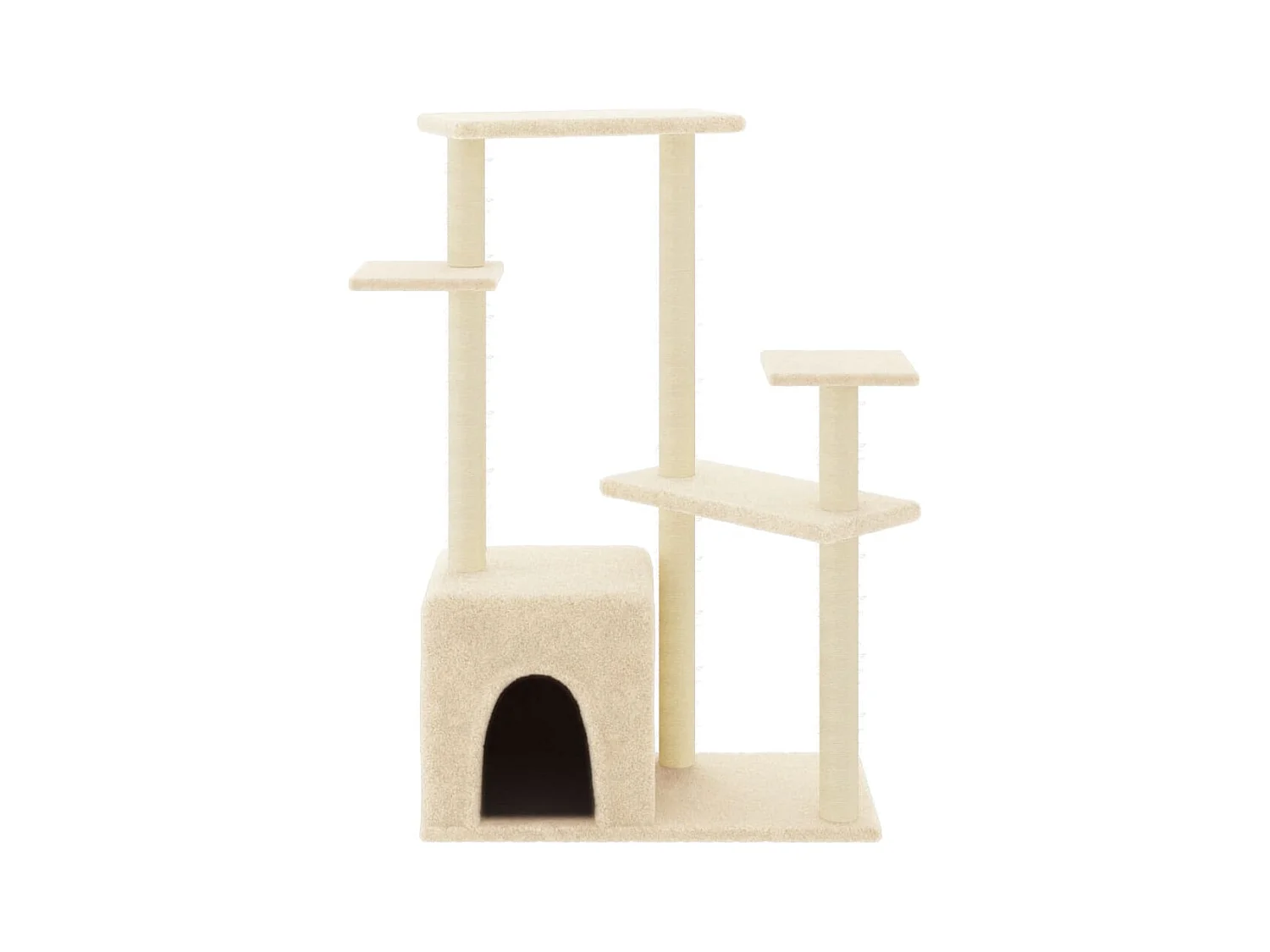 Eirisse  Arbre à chat avec griffoirs en sisal crème 107,5 cm
