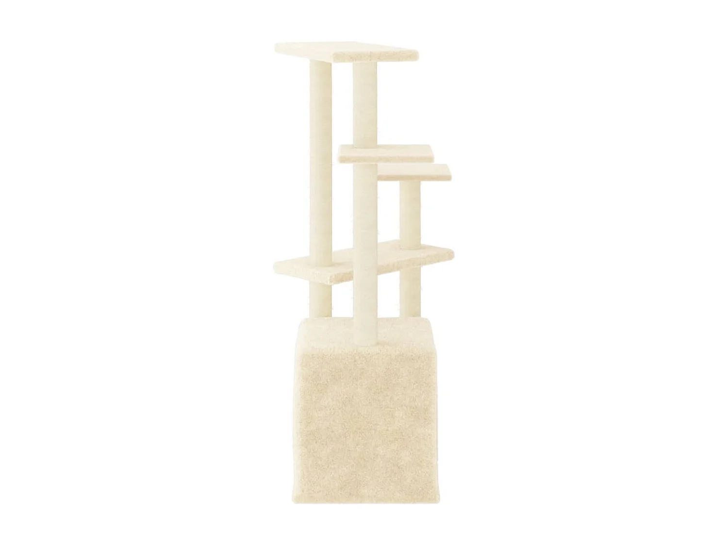 Eirisse  Arbre à chat avec griffoirs en sisal crème 107,5 cm