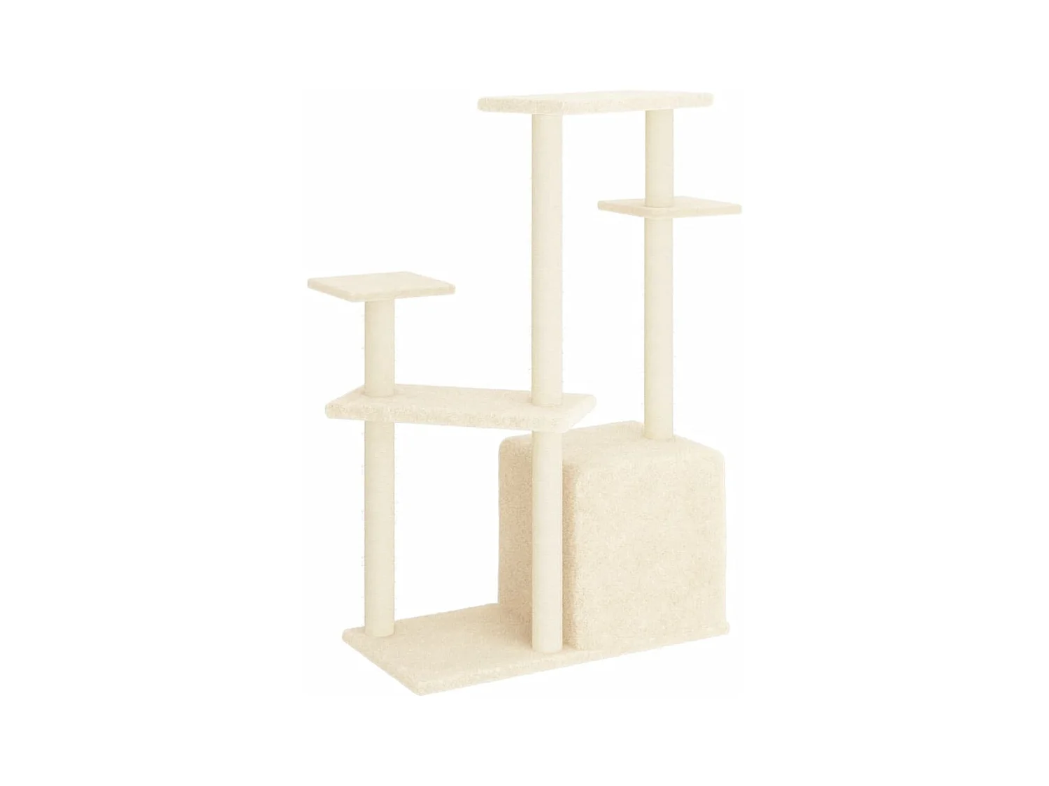 Eirisse  Arbre à chat avec griffoirs en sisal crème 107,5 cm