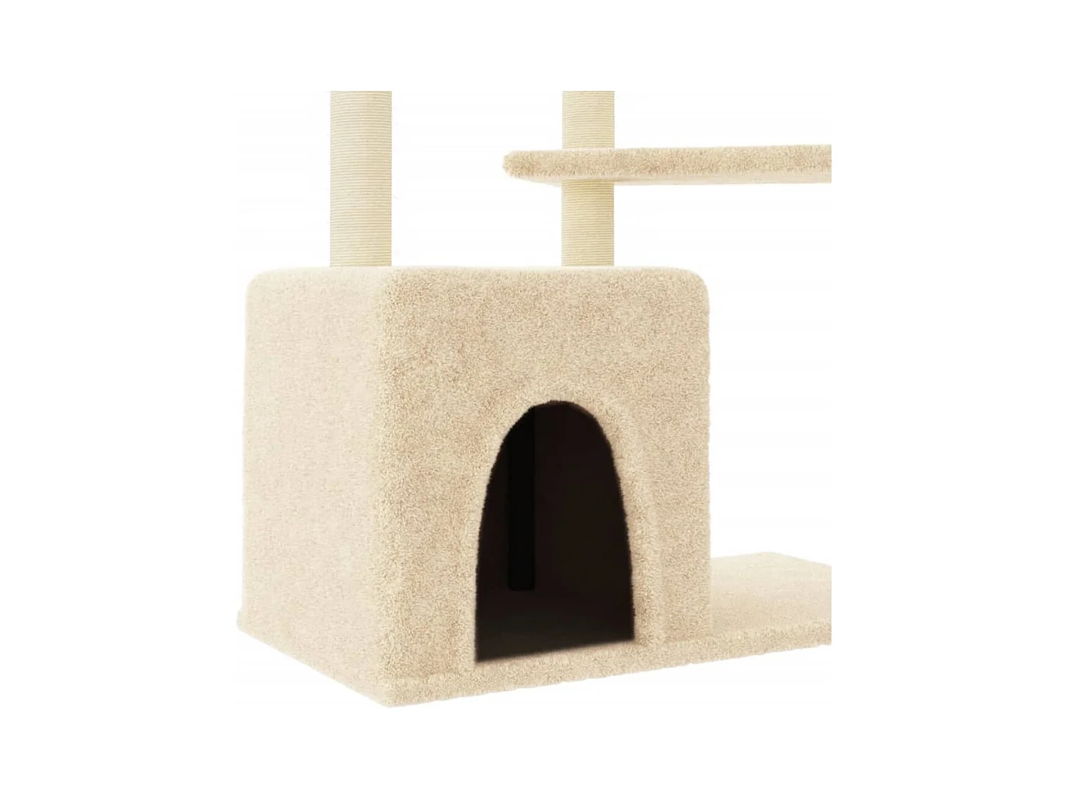Eirisse  Arbre à chat avec griffoirs en sisal crème 107,5 cm