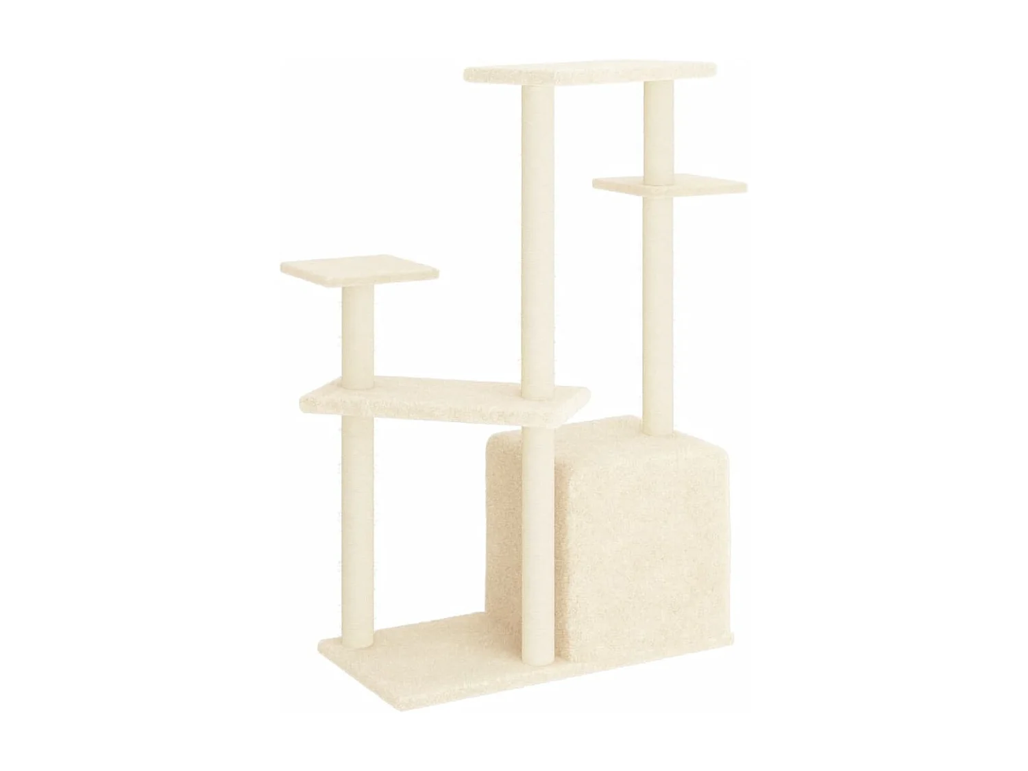 Eirisse  Arbre à chat avec griffoirs en sisal crème 107,5 cm