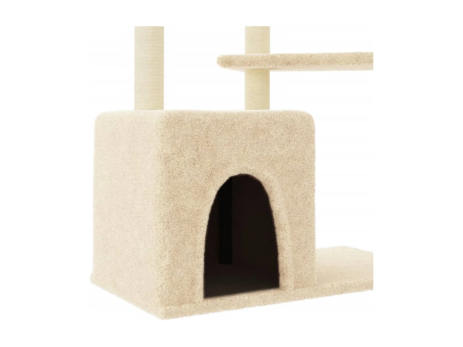 Eirisse  Arbre à chat avec griffoirs en sisal crème 107,5 cm