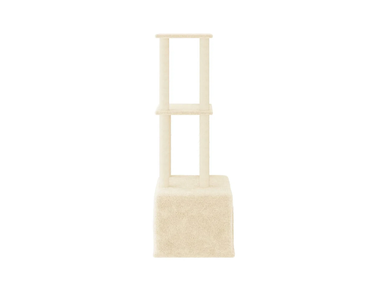 Hemiksem  Arbre à chat avec griffoirs en sisal Crème 133,5 cm