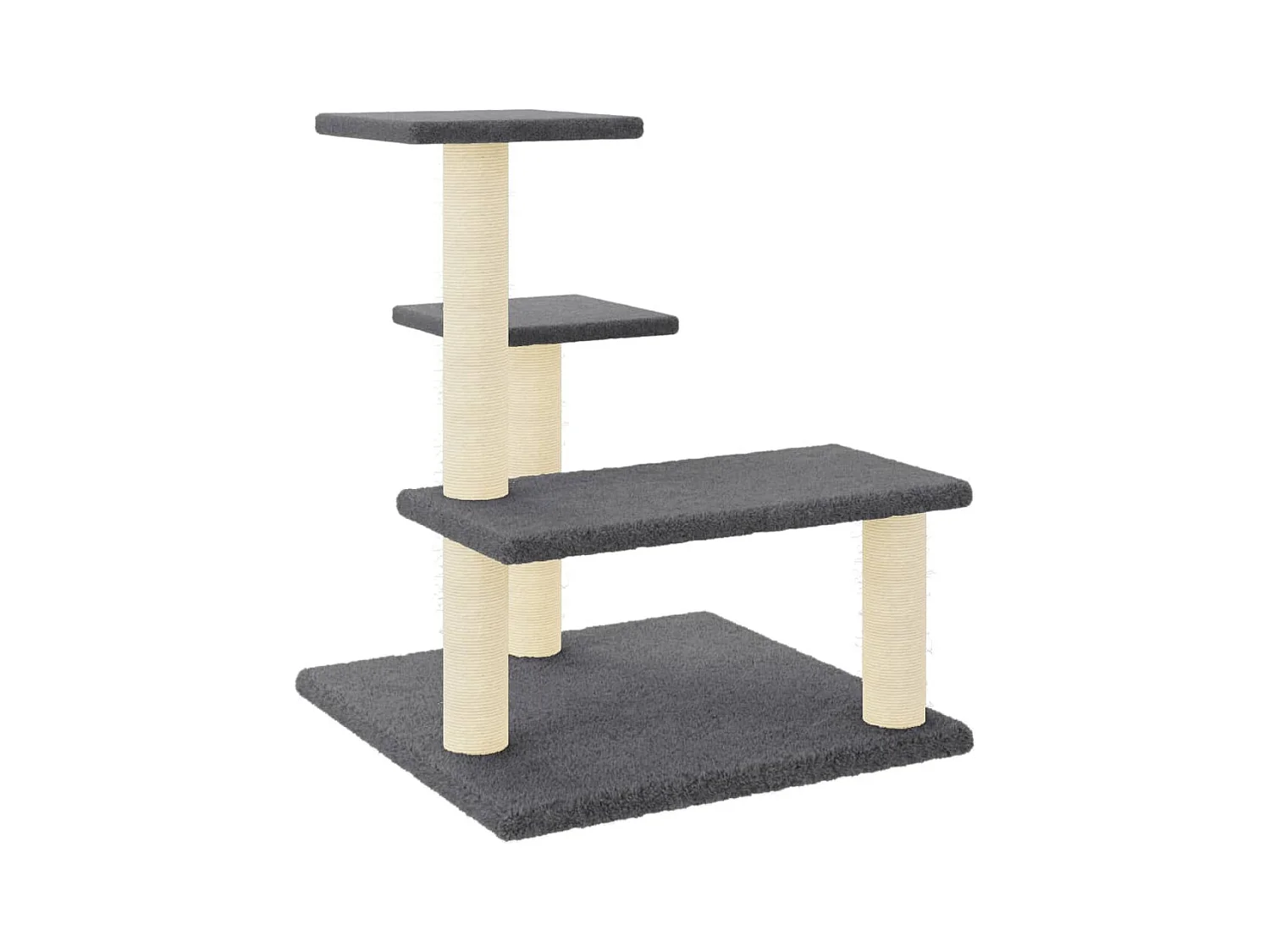 Ellisville  Arbre à chat avec griffoirs en sisal Gris foncé 61 cm