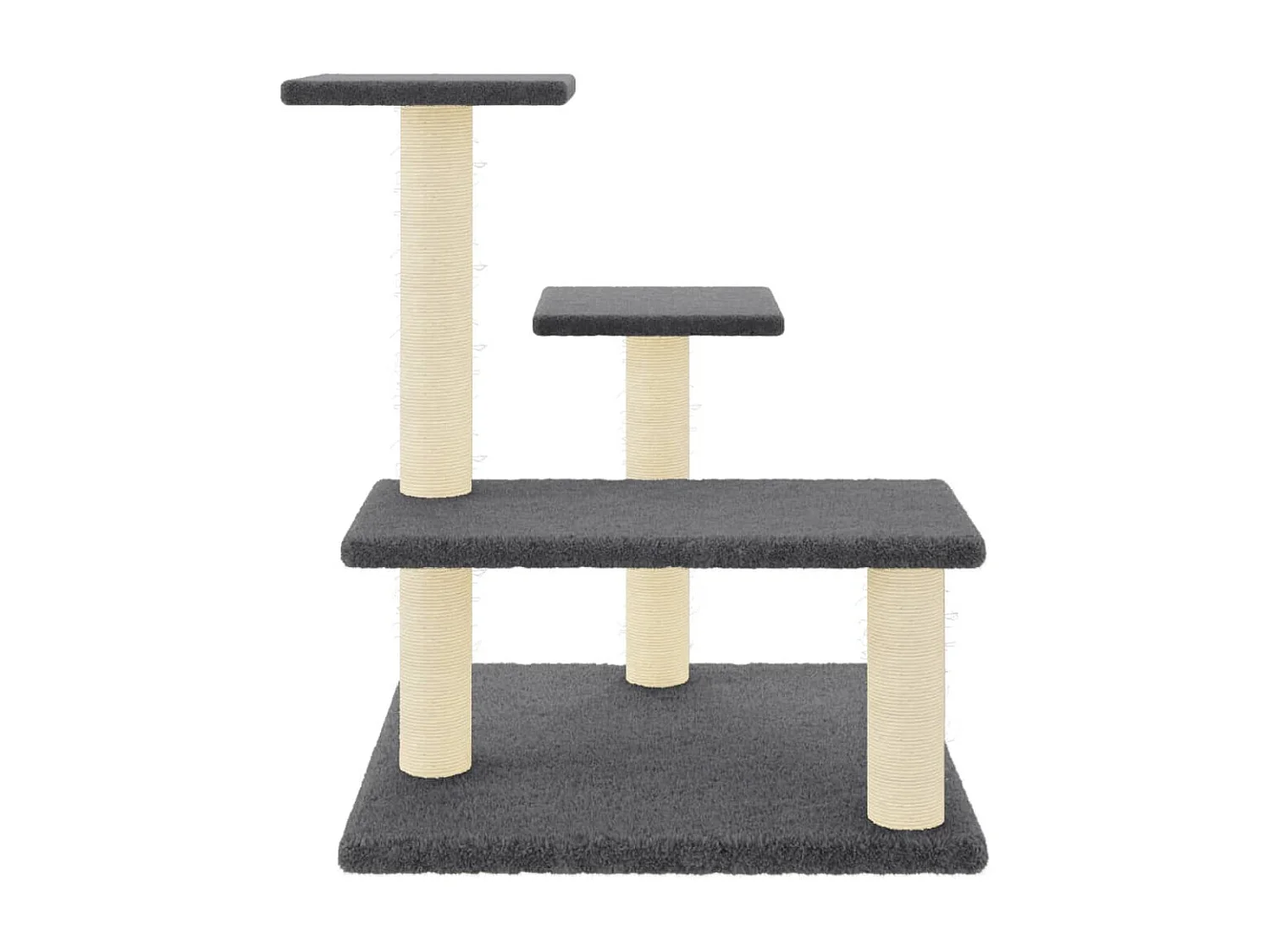 Ellisville  Arbre à chat avec griffoirs en sisal Gris foncé 61 cm