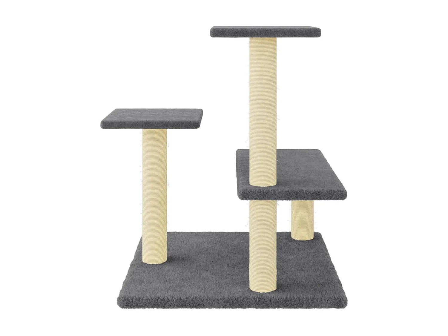 Ellisville  Arbre à chat avec griffoirs en sisal Gris foncé 61 cm