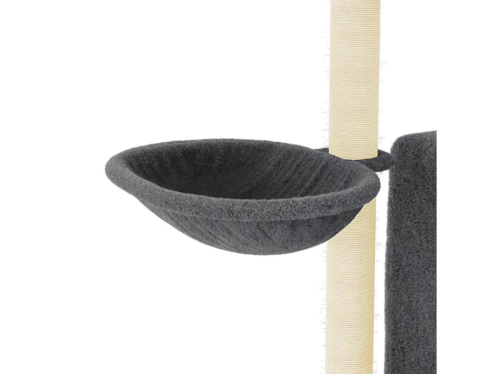 Anne-Lise  Arbre à chat avec griffoirs en sisal gris foncé 96,5 cm