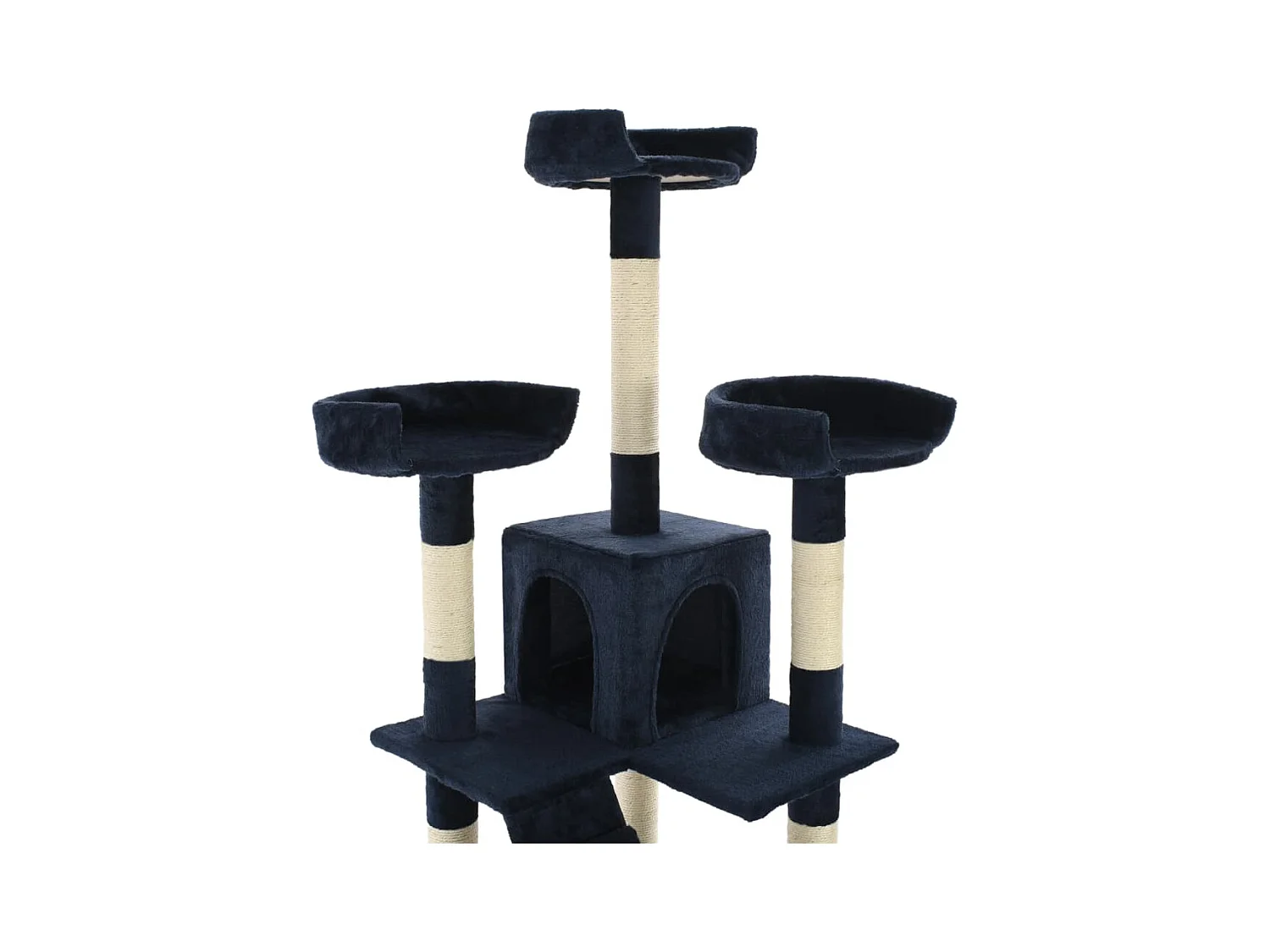 Nidrik  Arbre à chat avec griffoirs en sisal 170 cm Bleu