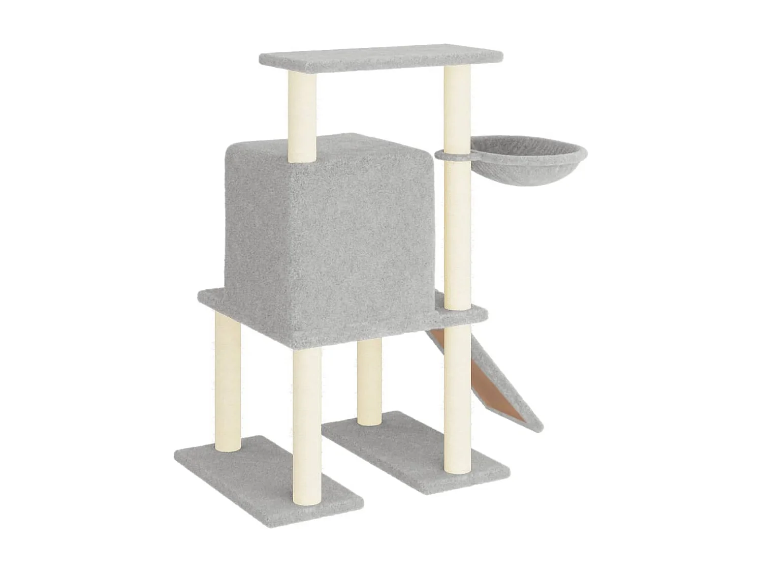 Anne-Lise  Arbre à chat avec griffoirs en sisal Gris clair 96,5 cm