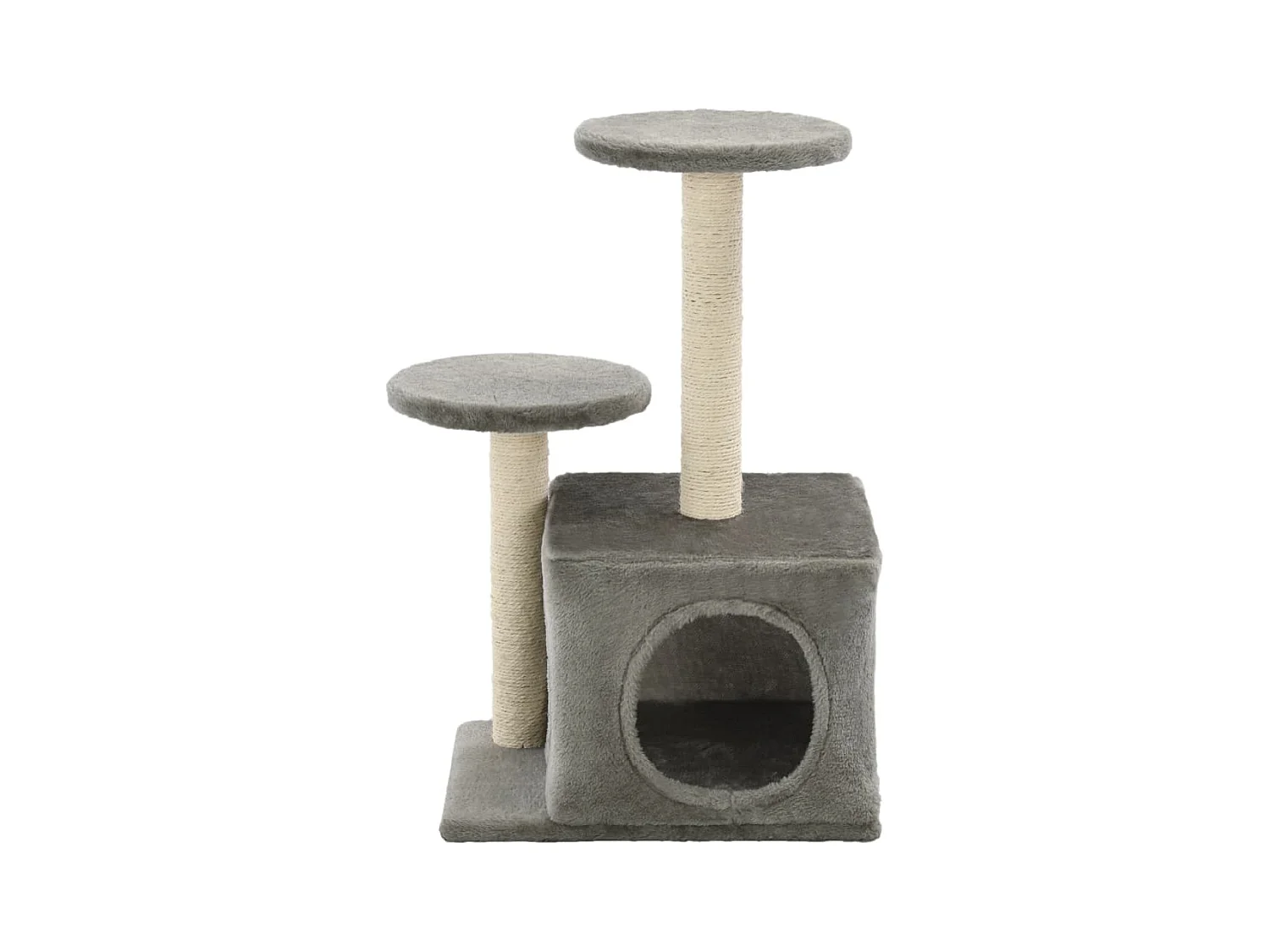 Alice Claire  Arbre à chat avec griffoirs en sisal 60 cm Gris