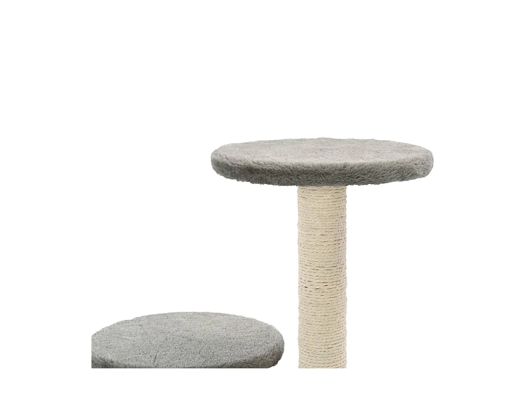 Alice Claire  Arbre à chat avec griffoirs en sisal 60 cm Gris