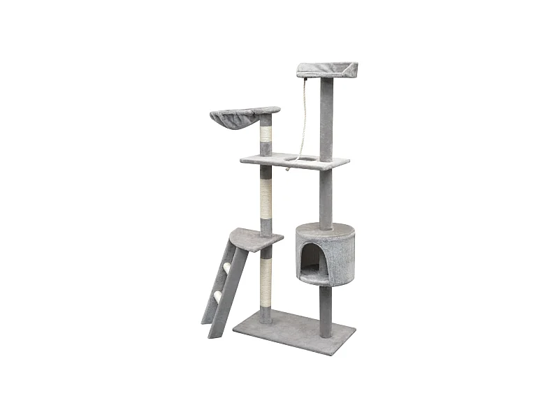 Bellmead  Arbre à chat avec griffoirs en sisal 150 cm Gris