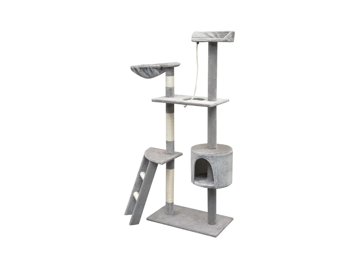 Bellmead  Arbre à chat avec griffoirs en sisal 150 cm Gris