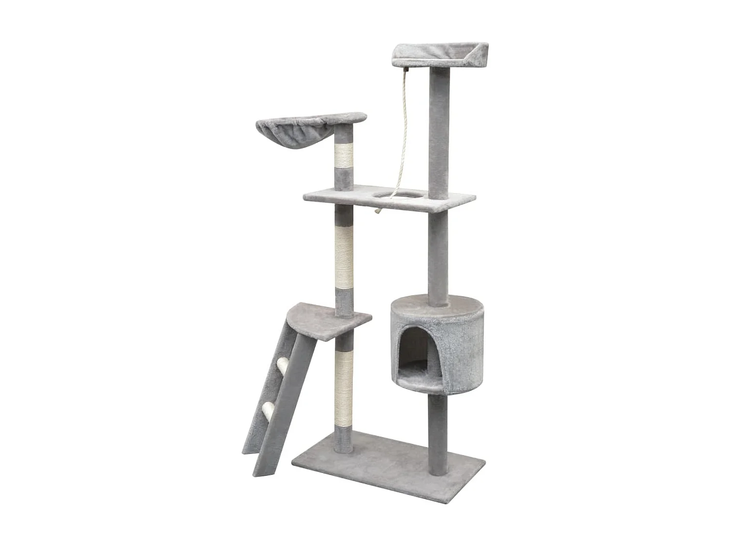 Bellmead  Arbre à chat avec griffoirs en sisal 150 cm Gris