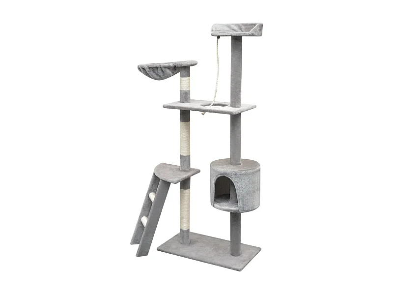 Bellmead  Arbre à chat avec griffoirs en sisal 150 cm Gris
