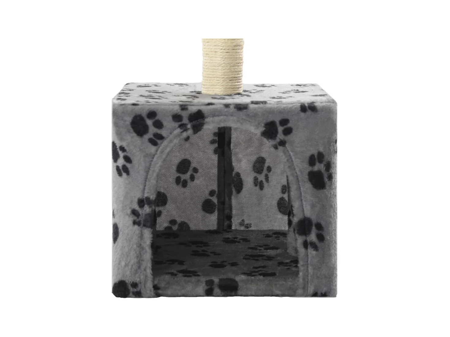 Sara Teresa  Arbre à chat avec griffoirs en sisal 55 cm Gris Motif de pattes