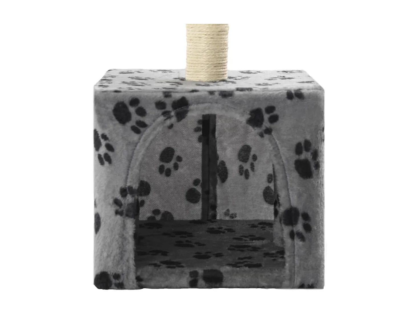 Sara Teresa  Rascador para gatos con poste de sisal 55 cm huellas beige