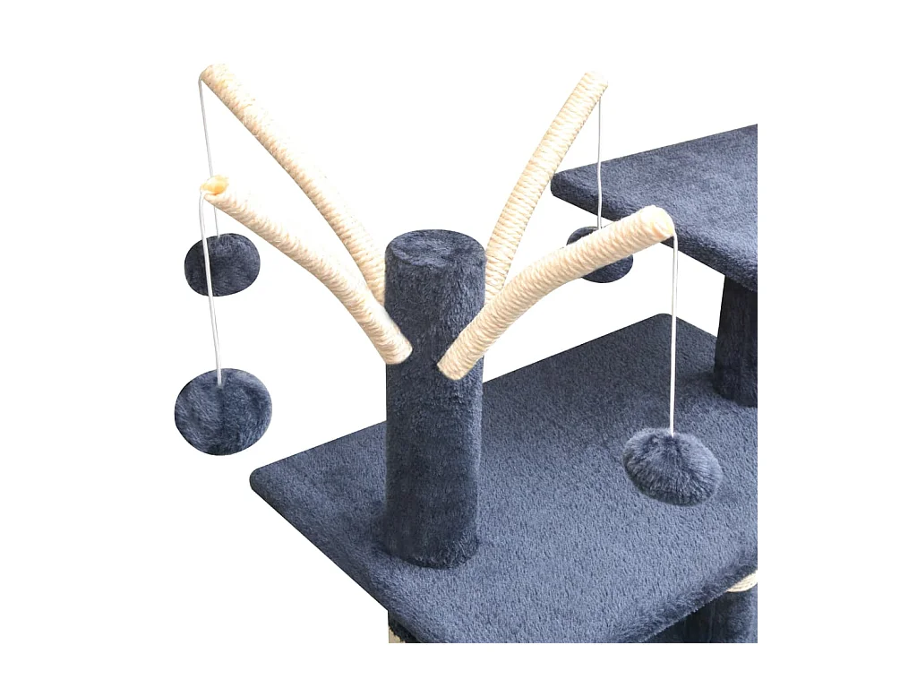 Bellmead  Arbre à chat avec griffoirs en sisal 125 cm Bleu foncé