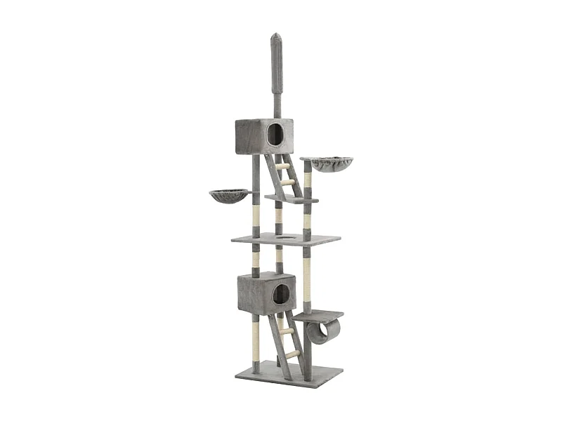 Sophie-Victoria  Kattenkrabpaal met sisal krabpalen 230-260 cm grijs