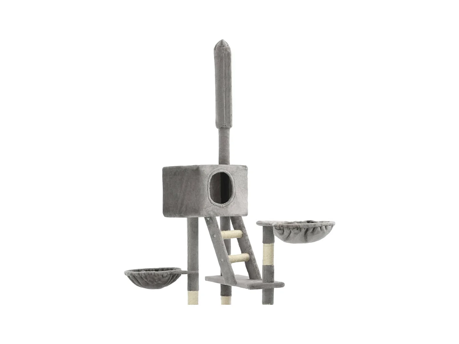 Sophie-Victoria  Arbre à chat avec griffoirs en sisal 230-260 cm Gris