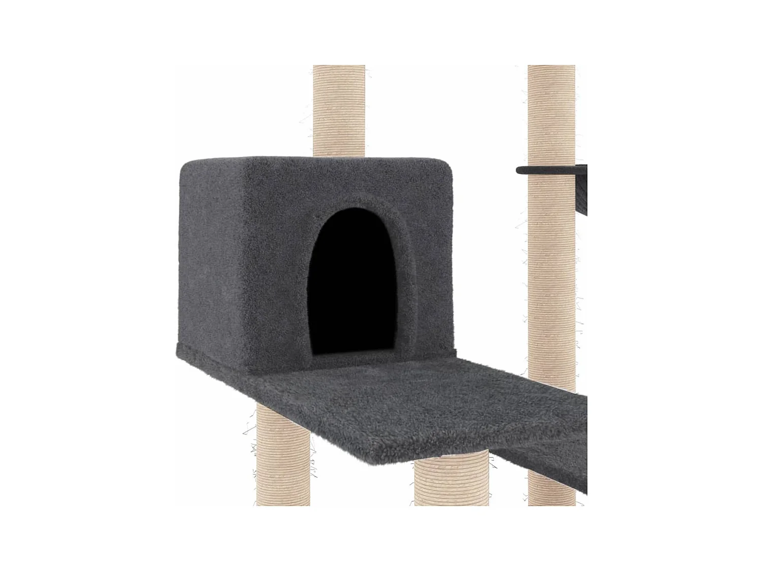 Terrence  Arbre à chat avec griffoirs en sisal gris foncé 82,5 cm