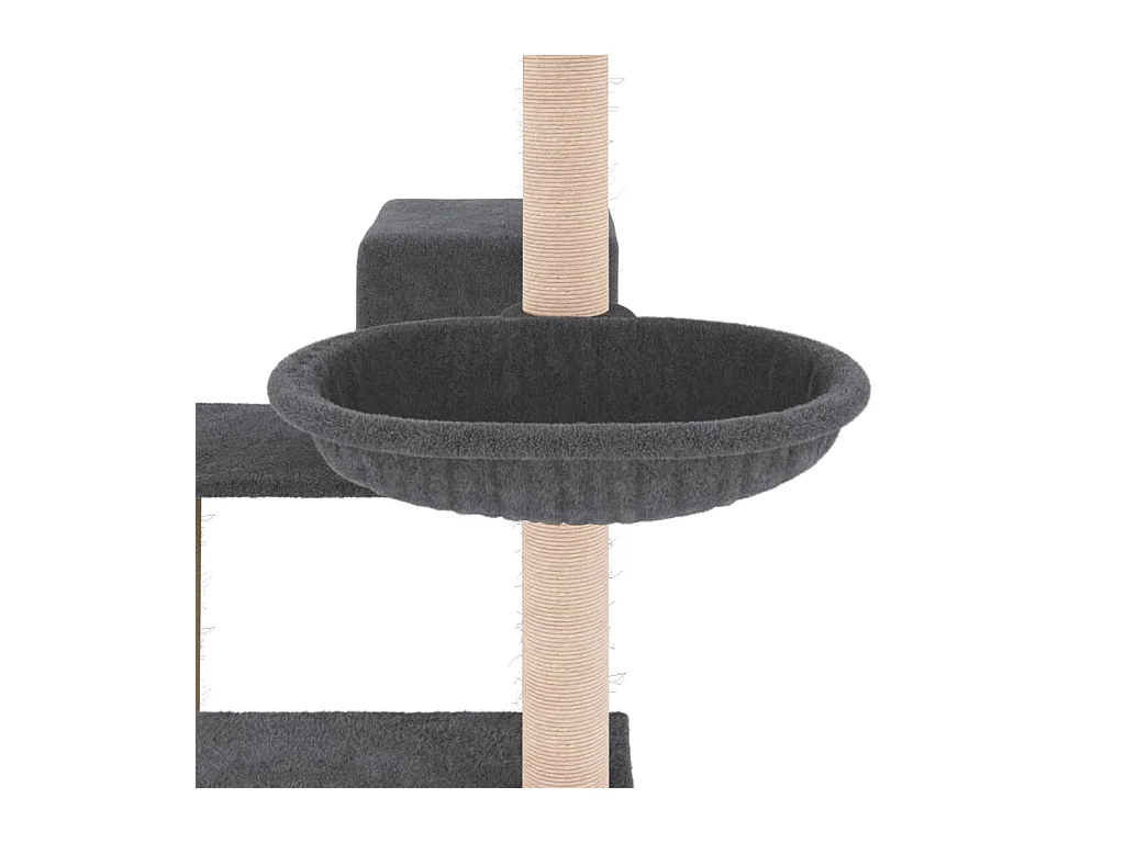 Terrence  Arbre à chat avec griffoirs en sisal gris foncé 82,5 cm