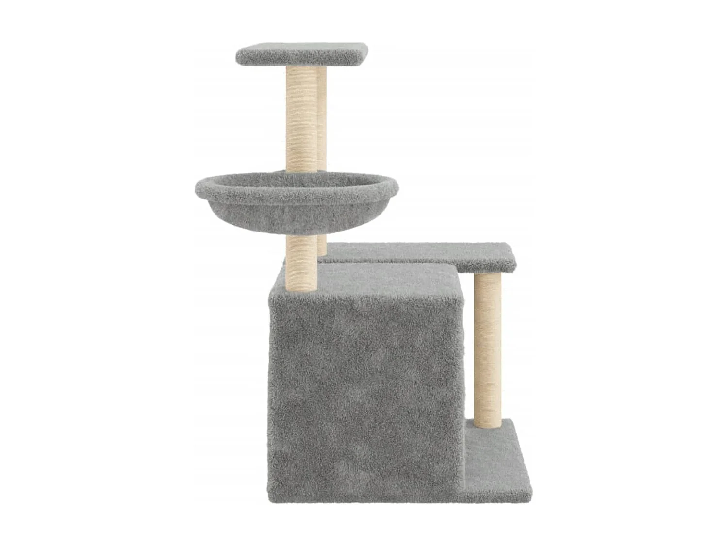 Hildborg  Arbre à chat avec griffoirs en sisal Gris clair 83 cm
