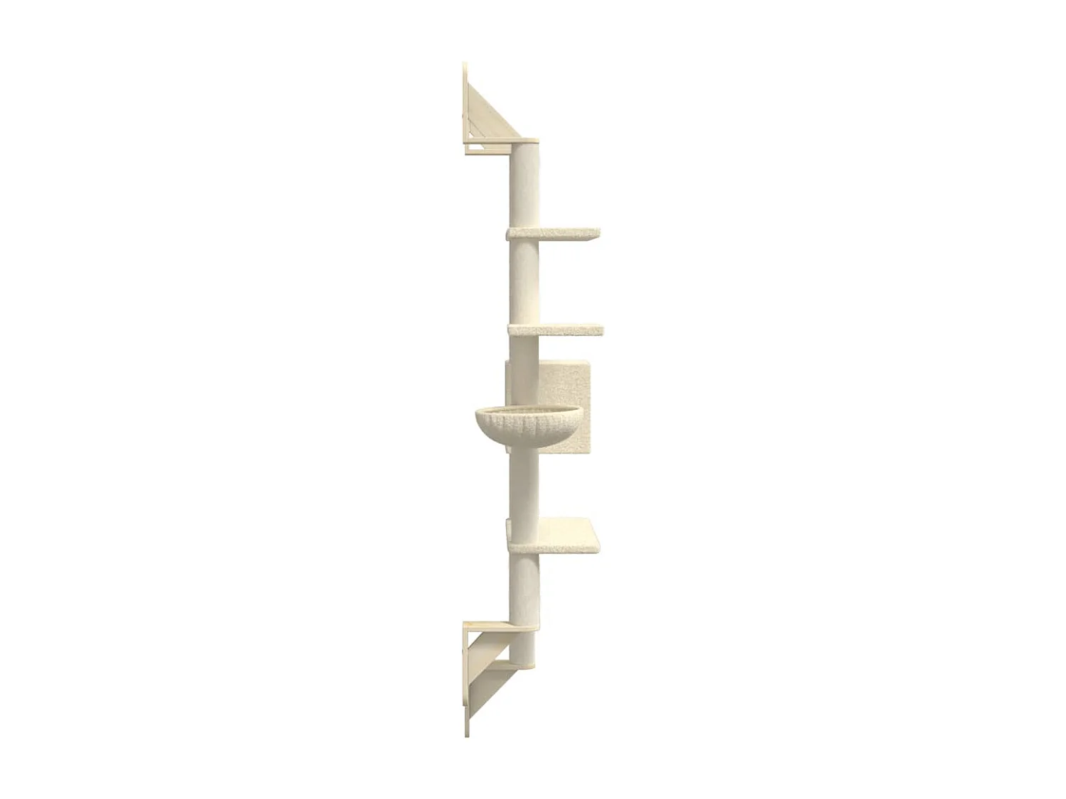 Prolenta Premium -  Arbre à chat mural avec griffoir crème 180 cm