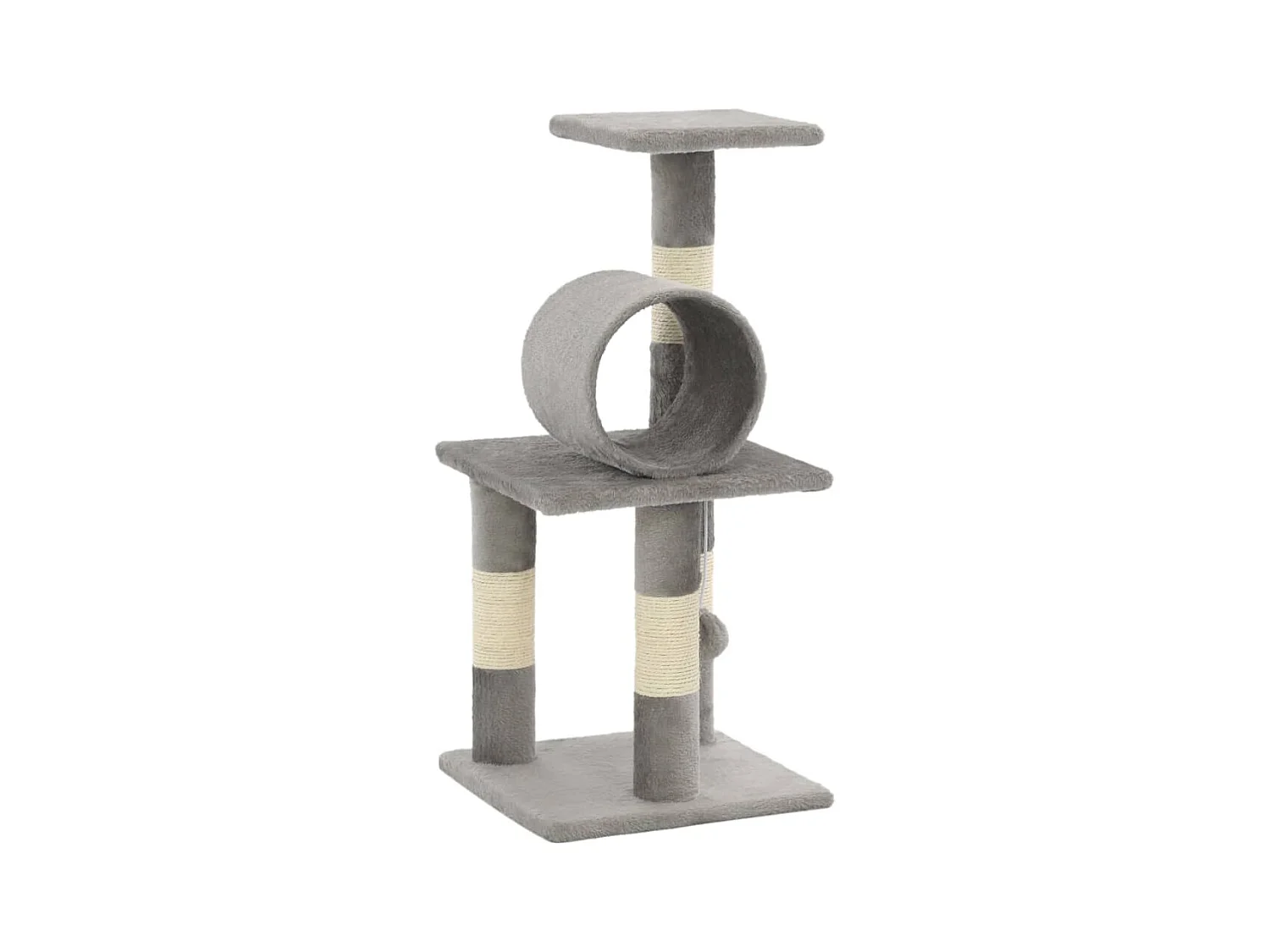 Etienne  Arbre à chat avec griffoirs en sisal 65 cm Gris