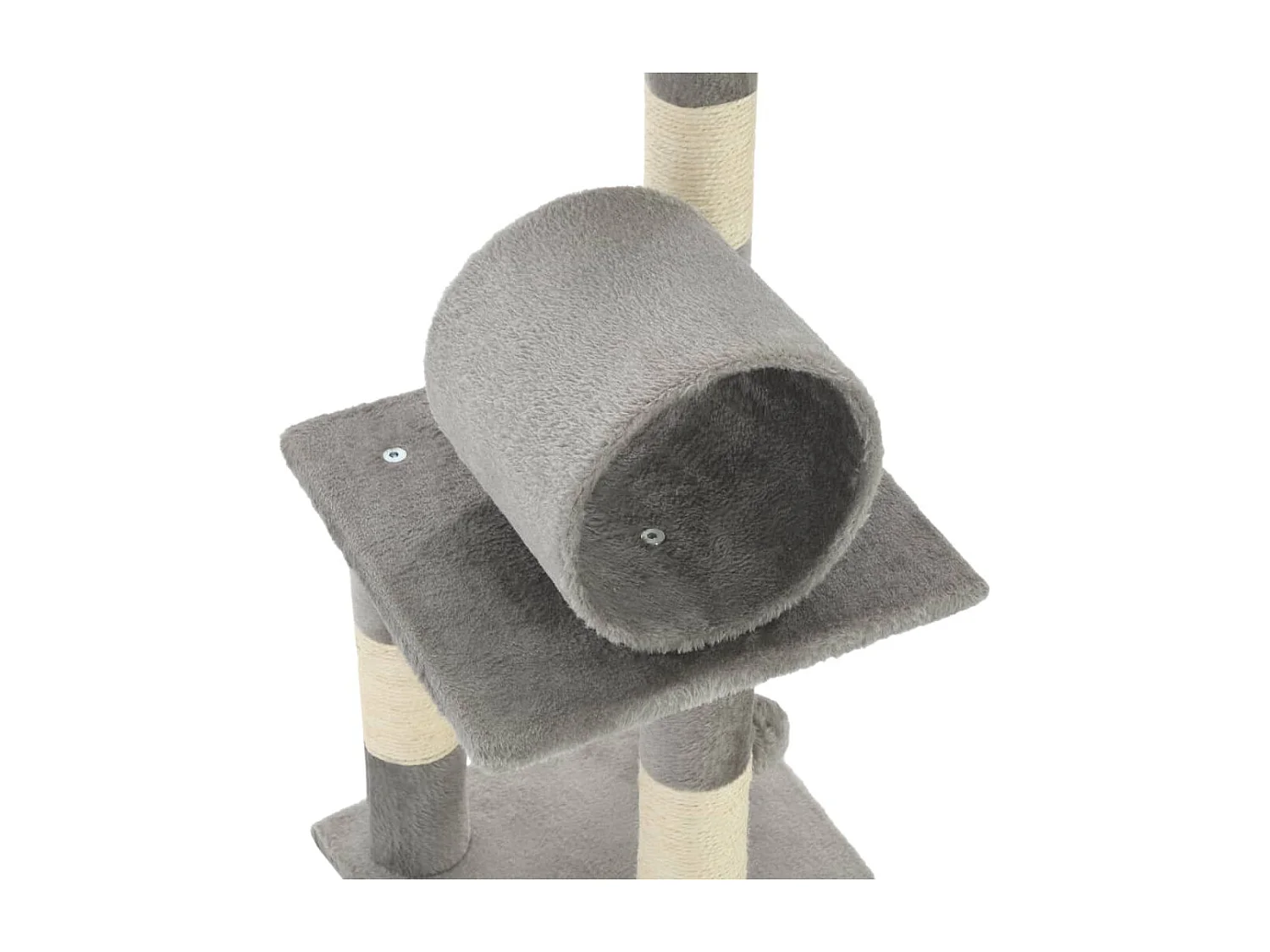 Etienne  Rascador para gatos con poste de sisal 65 cm gris