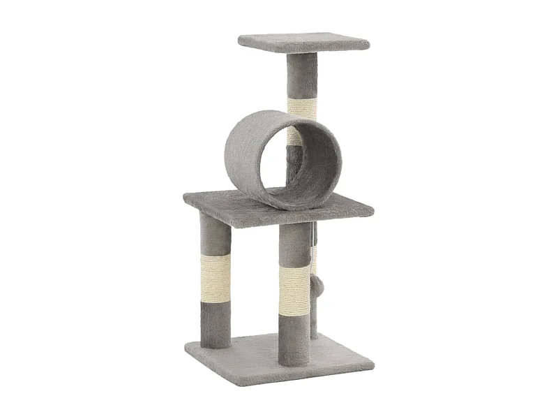 Etienne  Arbre à chat avec griffoirs en sisal 65 cm Gris