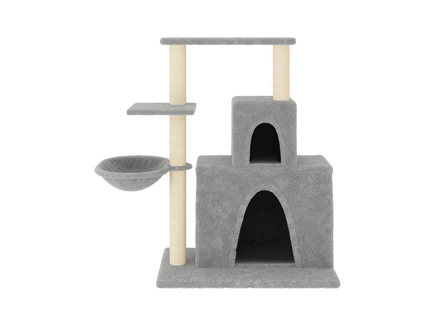 Fort Leonard Wood  Arbre à chat avec griffoirs en sisal Gris clair 83 cm