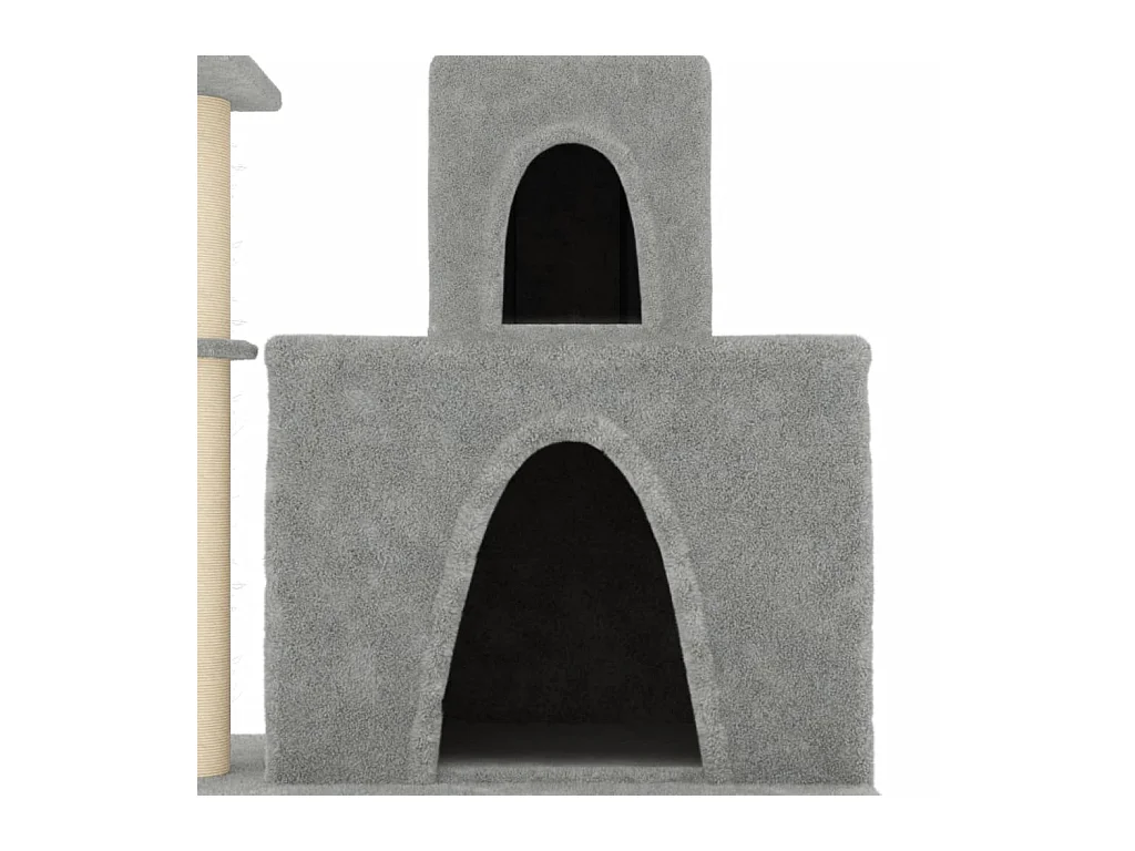 Fort Leonard Wood  Arbre à chat avec griffoirs en sisal Gris clair 83 cm